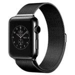 For Apple Watch 38mm Milanese Loop Magnetic Stainless Steel Watch Band(Black)