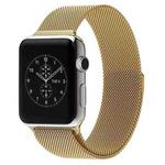 For Apple Watch 38mm Milanese Loop Magnetic Stainless Steel Watch Band(Gold)