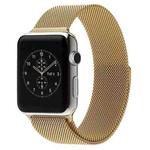 For Apple Watch 42mm Milanese Loop Magnetic Stainless Steel Watch Band(Gold)