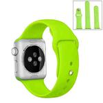 For Apple Watch Series 9&8&7 41mm / SE 3&SE 2&6&SE&5&4 40mm / 3&2&1 38mm 3 in 1 Rubber Watch Band with Pin Buckle(Green)