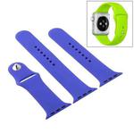 For Apple Watch Series 9&8&7 41mm / SE 3&SE 2&6&SE&5&4 40mm / 3&2&1 38mm 3 in 1 Rubber Watch Band with Pin Buckle