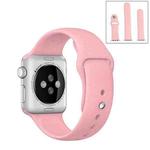 For Apple Watch Ultra 49mm & Watch Ultra 2 49mm / Series 9&8&7 45mm / SE 3&SE 2&6&SE&5&4 44mm / 3&2&1 42mm 3 in 1 Rubber Watch Band with Pin Buckle(Pink)
