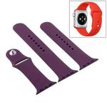 For Apple Watch Ultra 49mm & Watch Ultra 2 49mm / Series 9&8&7 45mm / SE 3&SE 2&6&SE&5&4 44mm / 3&2&1 42mm 3 in 1 Rubber Watch Band with Pin Buckle(Cherries)