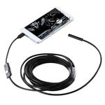 Micro USB Endoscope Snake Tube Inspection Camera with 6 LED for OTG Android Phone, Lens Diameter: 7mm, Length: 5m Hard Cable