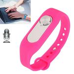 WR-06 Wearable Wristband 8GB Digital Voice Recorder Wrist Watch, One Button Long Time Recording(Magenta)