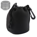 Neoprene SLR Camera Lens Carrying Bag Pouch Bag with Carabiner, Size: 8x10cm(Black)