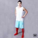 Simple Two-sided Wear Breathable Basketball Sportswear (T-shirt + Short) Suit, White, (Size: M)