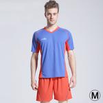 Football / Soccer Team Short Sports (T-shirt + Short) Suit, Color Blue + Red (Size: M)