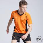 Football / Soccer Team Short Sports (T-shirt + Short) Suit, Orange + Black (Size: XXXL)