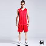 Basketball Sleeveless Sportswear Suit, Red (Size: M)