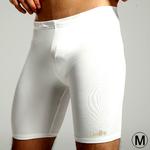 Men's Stylish Flexible Football Training / Professional Shovel Ball Sports Skinny Pants, White (Size: M)