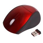 2.4GHz Wireless Mini Optical Mouse with USB Mini Receiver, Plug and Play, Working Distance up to 10 Meters (Red)