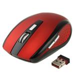 2.4 GHz 800~1600 DPI Wireless 6D Optical Mouse with USB Mini Receiver, Plug and Play, Working Distance up to 10 Meters (Red)
