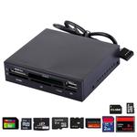 All in 1 Internal XD /SD /MMC /T-Flash /MS PRO Duo /CF /M2 Memory Card, USB 2.0 Embedded Card Reader(Black)