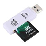 2 in 1 USB 3.0 Card Reader, Super Speed 5Gbps, Support SD Card / TF Card(White)