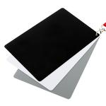 3 in 1 Black White Gray Balance Card / Digital Gray Card with Strap, Works with Any Digital Camera, File Form: RAW and JPEG, Size: 17.5cm x 12cm