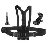 ST-139 Elastic Adjustable Chest Strap Belt (Type B) with J-shaped Bracket & Pouch for GoPro HERO11 Black/HERO10 Black / HERO9 Black / HERO8 Black / HERO7 /6 /5 /5 Session /4 Session /4 /3+ /3 /2 /1, Insta360 ONE R, DJI Osmo Action and Other Action Camera(Black)