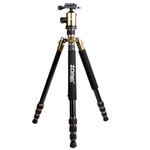 ZOMEI Z888 Portable Professional Travel Aluminium Tripod Monopod with Ball Head for Digital Camera(Gold)