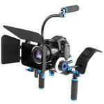 YELANGU YLG1102A-B Dual Handles Camera Shoulder Mount Kit with Matte Box & C Mount for DSLR Camera / Video Camera