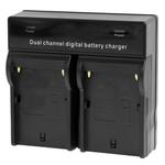 Dual Channel Digital Battery Charger for Sony F550 / F730 / F750 / F960 / F960H, EU Plug(Black)