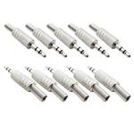 JL0037 3.5mm Audio Jack Connector (10 Pcs in One Package, the Price is for 10 Pcs)(Silver)