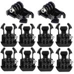 10 PCS ST-06 Basic Strap Mount Surface Buckle for GoPro Hero11 Black / HERO10 Black /9 Black /8 Black /7 /6 /5 /5 Session /4 Session /4 /3+ /3 /2 /1, DJI Osmo Action and Other Action Cameras(Black)