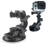 ST-72 9cm Diameter Car Window Plastic Cup Suction Mount + Tripod Holder Gadget for GoPro Hero11 Black / HERO10 Black /9 Black /8 Black /7 /6 /5 /5 Session /4 Session /4 /3+ /3 /2 /1, DJI Osmo Action and Other Action Cameras(Black)