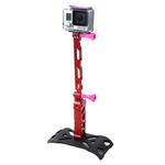 TMC HR167 Grip + Extender Set for GoPro Hero11 Black / HERO10 Black / HERO9 Black /HERO8 / HERO7 /6 /5 /5 Session /4 Session /4 /3+ /3 /2 /1, Insta360 ONE R, DJI Osmo Action and Other Action Cameras(Red)