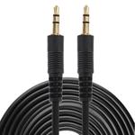 Aux Cable, 3.5mm Male Mini Plug Stereo Audio Cable, Length: 10m (Black + Gold Plated Connector)