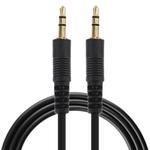 1m 3.5mm Male to 3.5mm Male Plug Stereo Audio Aux Cable  (Black + Gold Plated Connector)