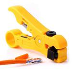 Multi-function Coaxial Cable / Network Cable / Phone Line / Flat Cable Stripper(Yellow)