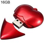 16GB Heart style USB Flash Disk(Red)