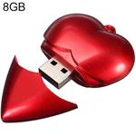 8GB Heart style USB Flash Disk(Red)