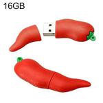 Hot Pepper Shape 16GB USB Flash Disk(Red)