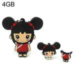 Kongfu Girl Cartoon Silicone USB Flash disk, Special for All Kinds of Festival Day Gifts (4GB)