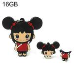 Kongfu Girl Cartoon Silicone USB Flash disk, Special for All Kinds of Festival Day Gifts (16GB)