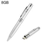 3 in 1 Laser Pen Style USB Flash Disk, Silver (8GB)