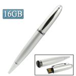 2 in 1 Pen Style USB Flash Disk, Silver (16GB)