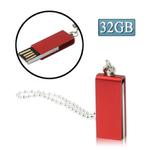 Mini Rotatable USB Flash Disk (32GB), Red(Red)