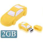 Cartoon Sedan Style USB Flash Disk (Yellow)
