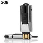 2GB Push-pull Type USB 2.0 Flash Disk (Silver)(Silver)