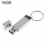 Metallic on Key Ring Style USB 2.0 Flash Disk (16GB)(Silver)