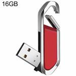 16GB Metallic Keychains Style USB 2.0 Flash Disk (Red)(Red)