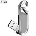 8GB Metallic Keychains Style USB 2.0 Flash Disk (Grey)(Grey)