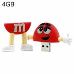 4GB M Bean Style USB 2.0 Silicone Material Flash Disk