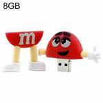 8GB M Bean Style USB 2.0 Silicone Material Flash Disk