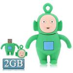 Teletubbies Shape Cartoon Silicone USB Flash Disk, Green (2GB)