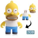 The Simpsons Homer Shape Silicone USB2.0 Flash disk, Special for All Kinds of Festival Day Gifts (2GB)