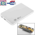2.5 inch SATA HDD External Case, Size: 126mm x 75mm x 13mm (Silver)