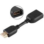 10cm HDMI 19 Pin Male to HDMI 19 Pin Female (AM-AF) Connector Adapter Cable(Black)